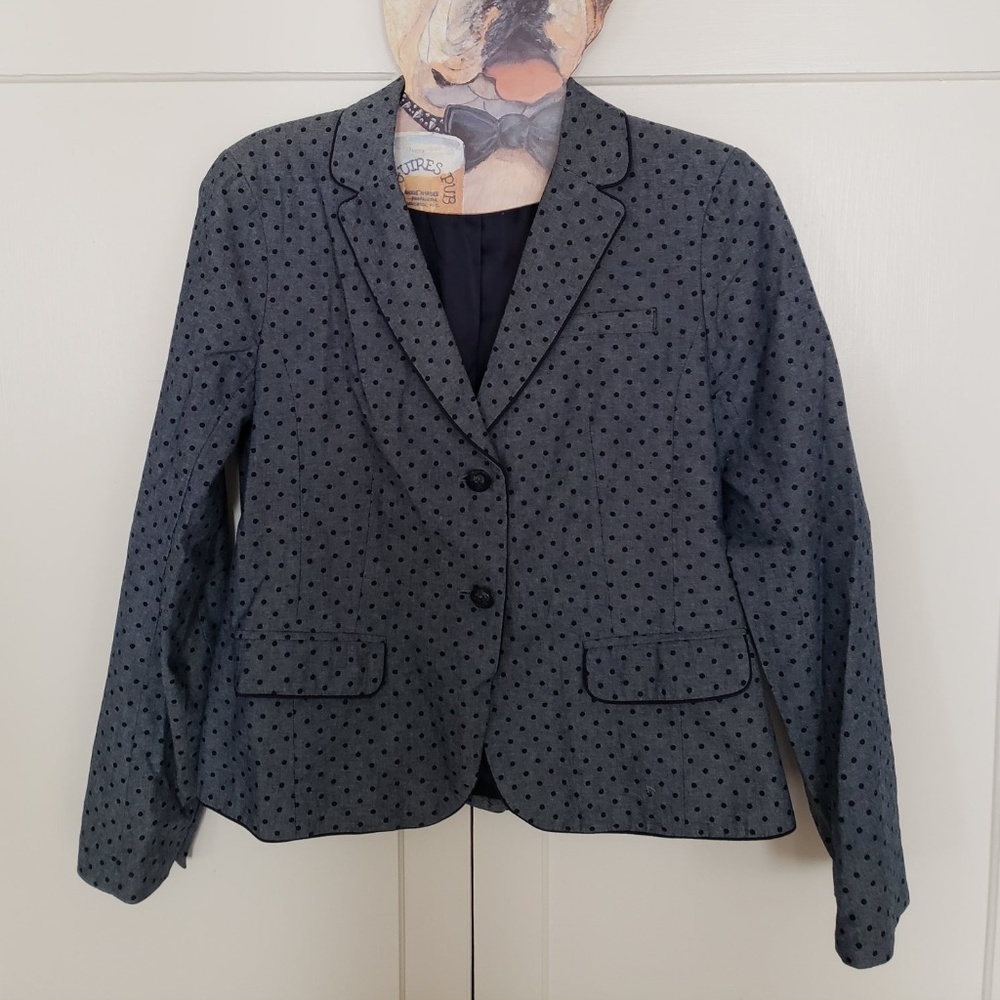 GAP Academy Blazer Blue Polka Dotted 10